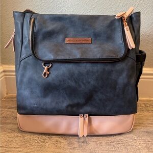 Petunia Pickle Bottom Pivot Backpack Multiple Carry Option Indigo Diaper bag